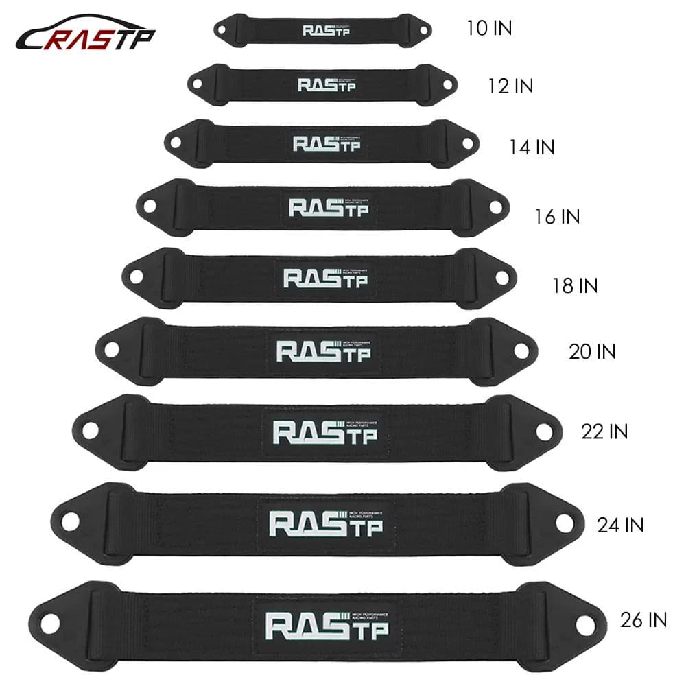 20in Black Thickened Four-layer Limit Straps For Car Modification Supplies Woven 10"/16" RS-TD002