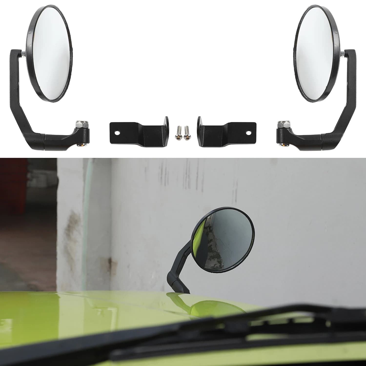 Car Hood Cover Backup Mirror for Suzuki Jimny JB64 JB74 2019-2024 Avoid Blind Reversing Mirror Spots Exterior Accessories Iron