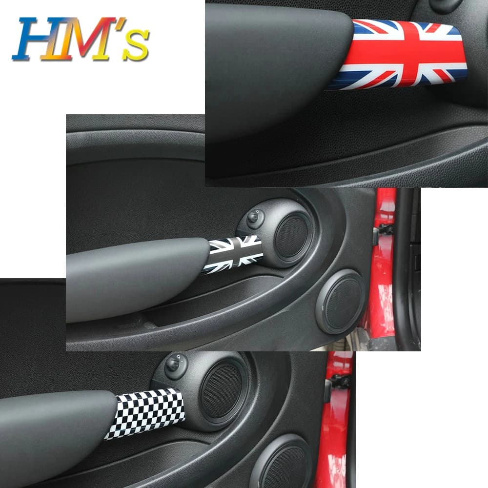 For MINI Cooper R55 R56 R57 R58 Interior Door Handle Decals For MINI Clubman R55 Accessories Car Styling For MINI R56 Sticker