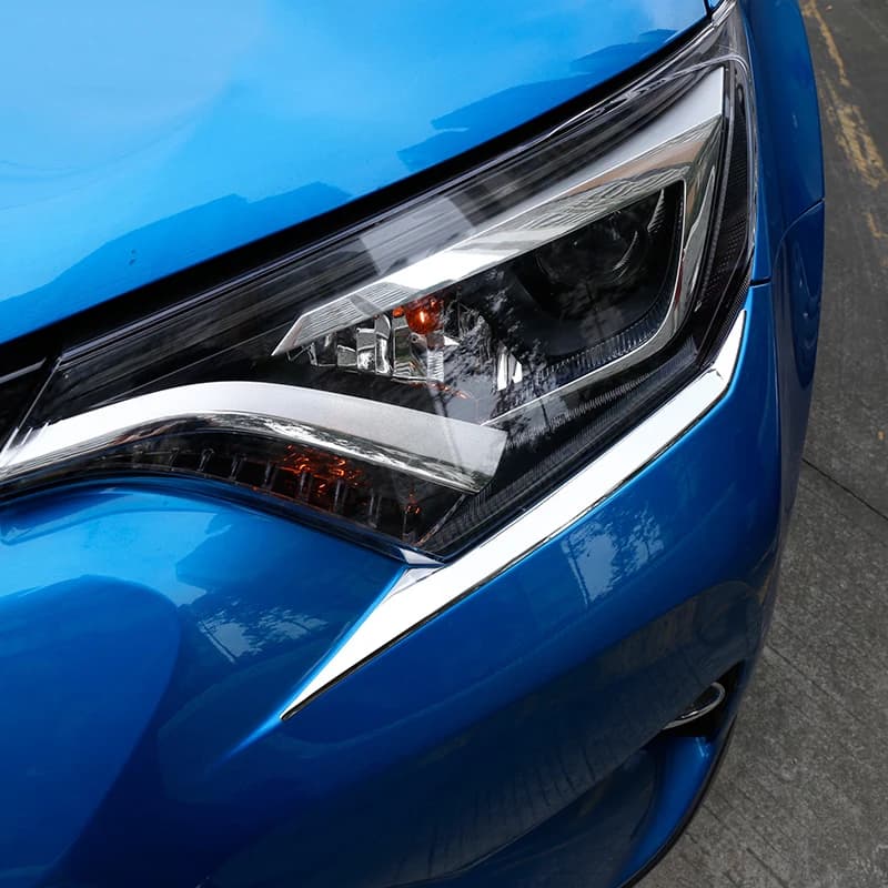 Accessories For Toyota RAV4 Rav 4 2017 2018 ABS Front Headlight Head Light Lamp Eyelid Cover Kit Trim 2 Pcs / Set