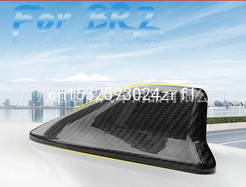 Car Carbon Fiber Fin Antenna Cover Trim FM AM Radio Fin Aerial Adhesive Tabe for Subaru BRZ Toyota GT86