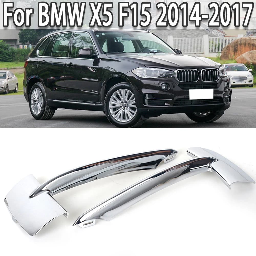 K-Car Front Bumper Grille Trim Chrome For BMW F15 X5 2014 2015 2016 2017 2018 51117325395 51117325396