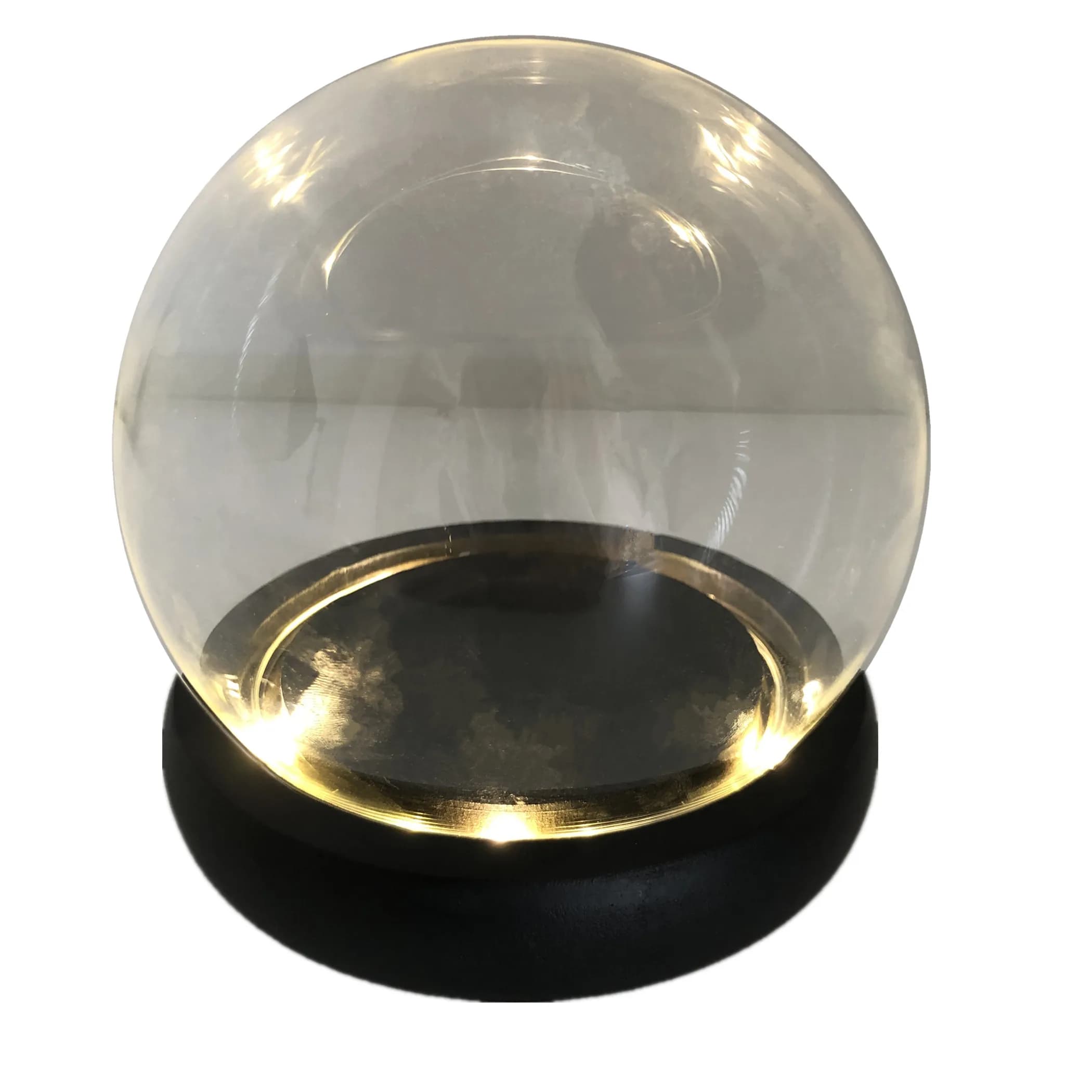 DIY Glass Display Dome Cloche Decoration Empty Snow Globe Dome With Wooden Base Art Collection Cover For Anime Figure