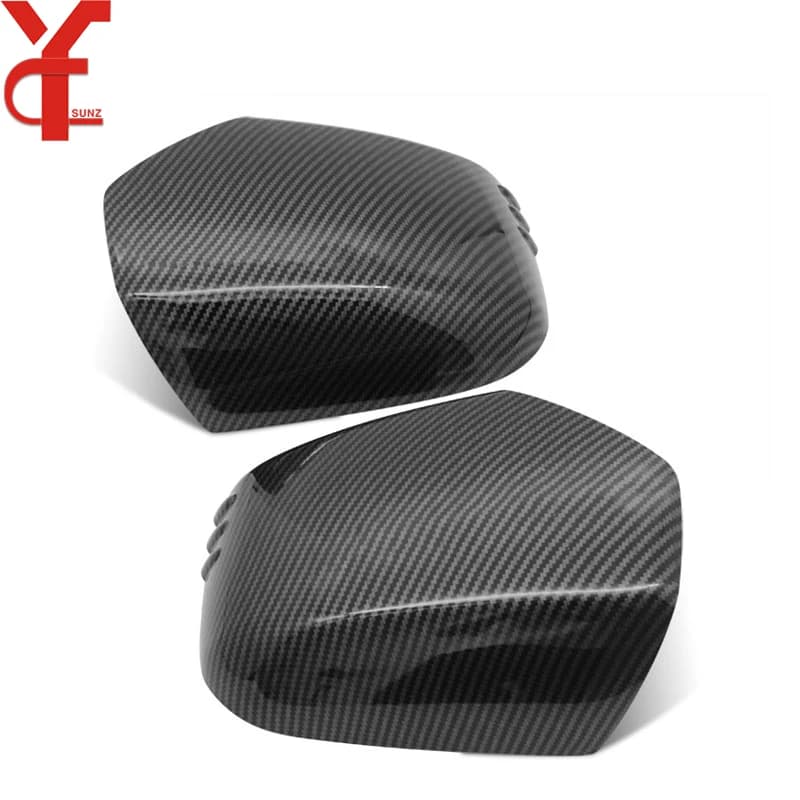 Mirror Cover For Mitsubishi L200 Triton 2006 2007 2008 2009 2010 2011 2012 2013 2014 Accessories Double Cab Black Carbon Fiber