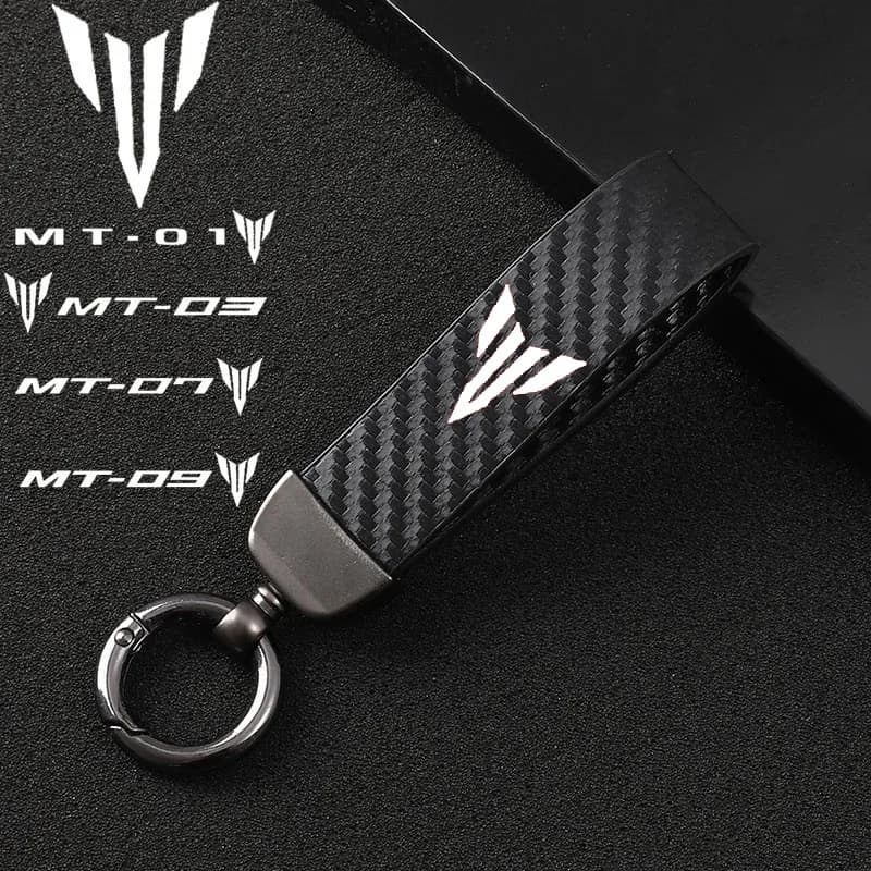 Leather Motorcycle keychain Horseshoe Buckle Jewelry for Yamaha MT01 MT09 MT07 MT10 MT03 MT 01 09 07 03 10 MT-01 MT-10 MT-03