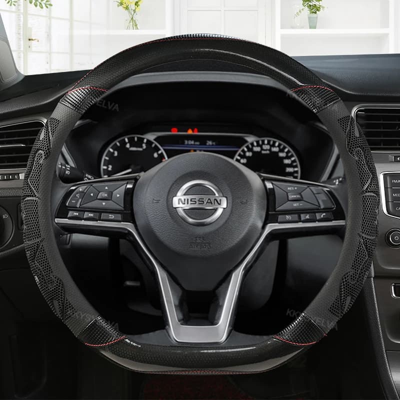 Car Steering Wheel Cover D Shape For VW GOLF 7 2015 POLO JATTA Passat Tiguan For Nissan Qashqai J11 X-trail T32 2015- 2017 2018