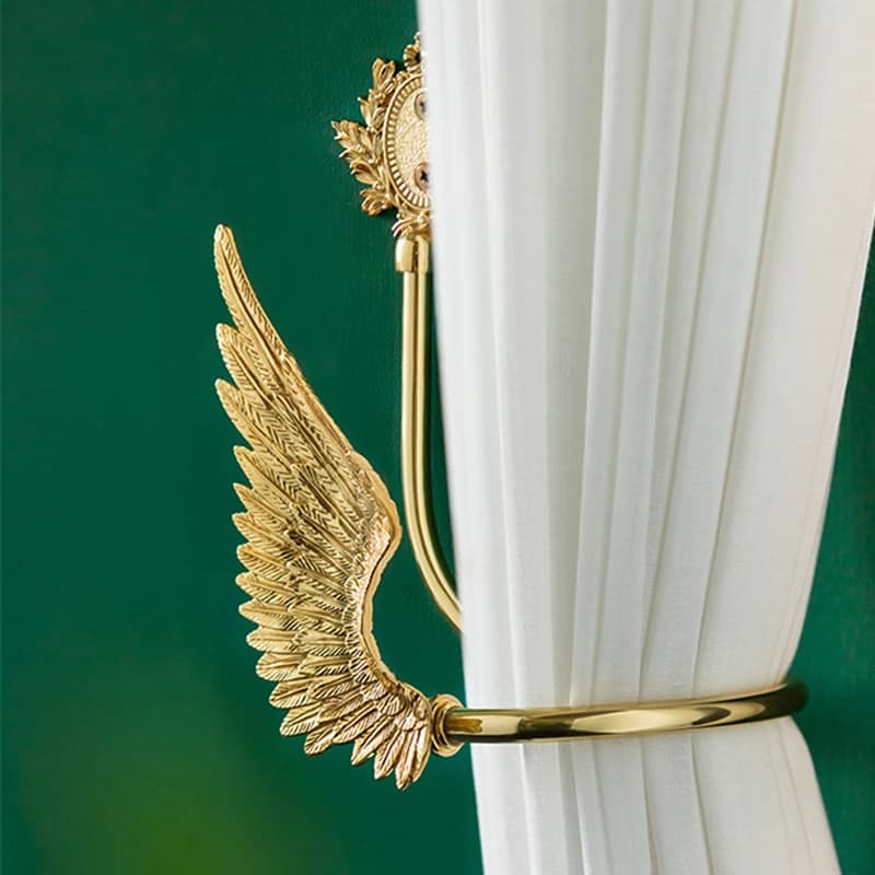 Vintage Brass Furniture Accessories Curtain Hook Wall Decoration Swallow Wings Shape Curtain Clip Creative Curtain Tieback