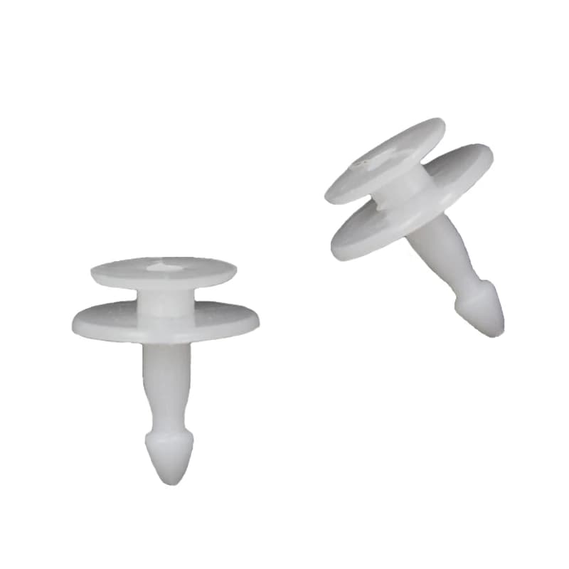 White Nylon Retainers Rivet Automobile Fastener Clip for Car Door Lining Panel Trim Moulding - Compatible with Honda Isuzu Toyot