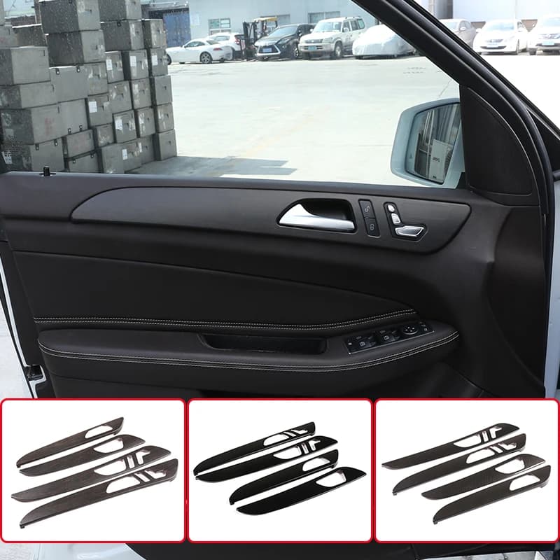 For Mercedes Benz ML GLE GL Class GLS320 400 2012-2019 Car ABS Black Interior Door Decoration Panel Cover Trim Accessories