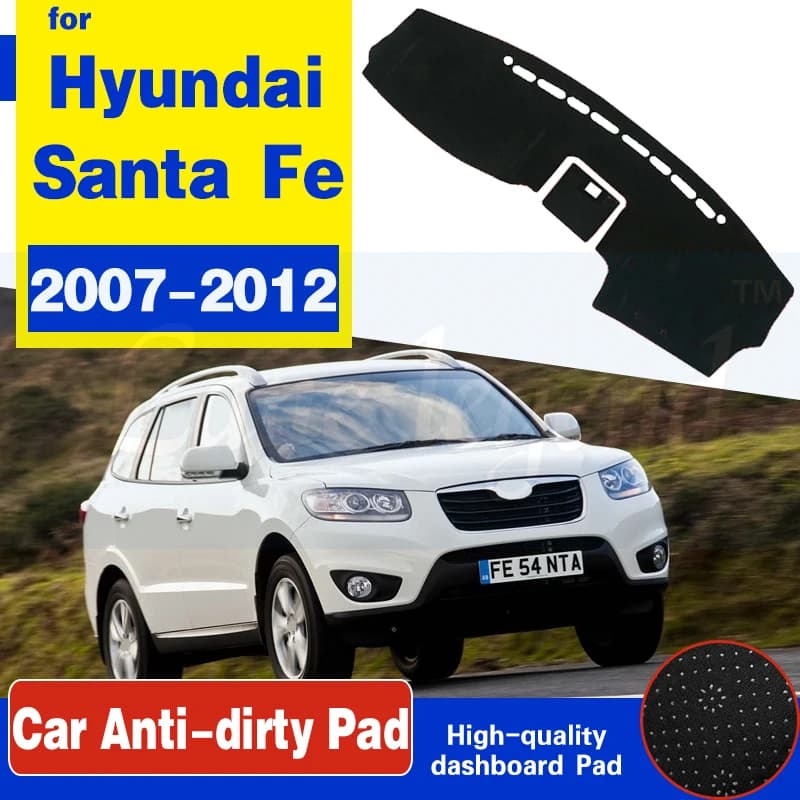 for Hyundai Santa Fe 2007 2008 2009 2010 2011 2012 CM Anti-Slip Mat Dashboard Cover Pad Sunshade Dashmat Protect Car Accessories