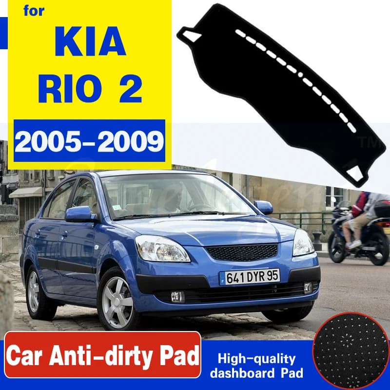 For KIA RIO 2 2005 2006 2007 2008 2009 New Pride Rio5 Anti-Slip Mat Dashboard Cover Pad Sunshade Dashmat Carpet Accessories RIO2