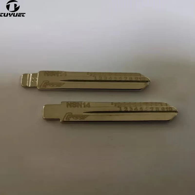 NO.22 NSN14 Engraved Line Key Blade Uncut Blank Scale Shearing Teeth  for  Nissan Sunny Tiida LIVINA SYLPHY 22#