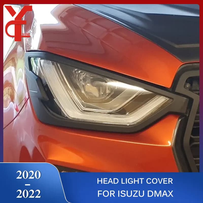 Head Lights Cover For Isuzu D-max 2020 2021 2022 Accessories Lamp Hood For Isuzu d-max V-cross AT35 Safir Parts Ycsunz