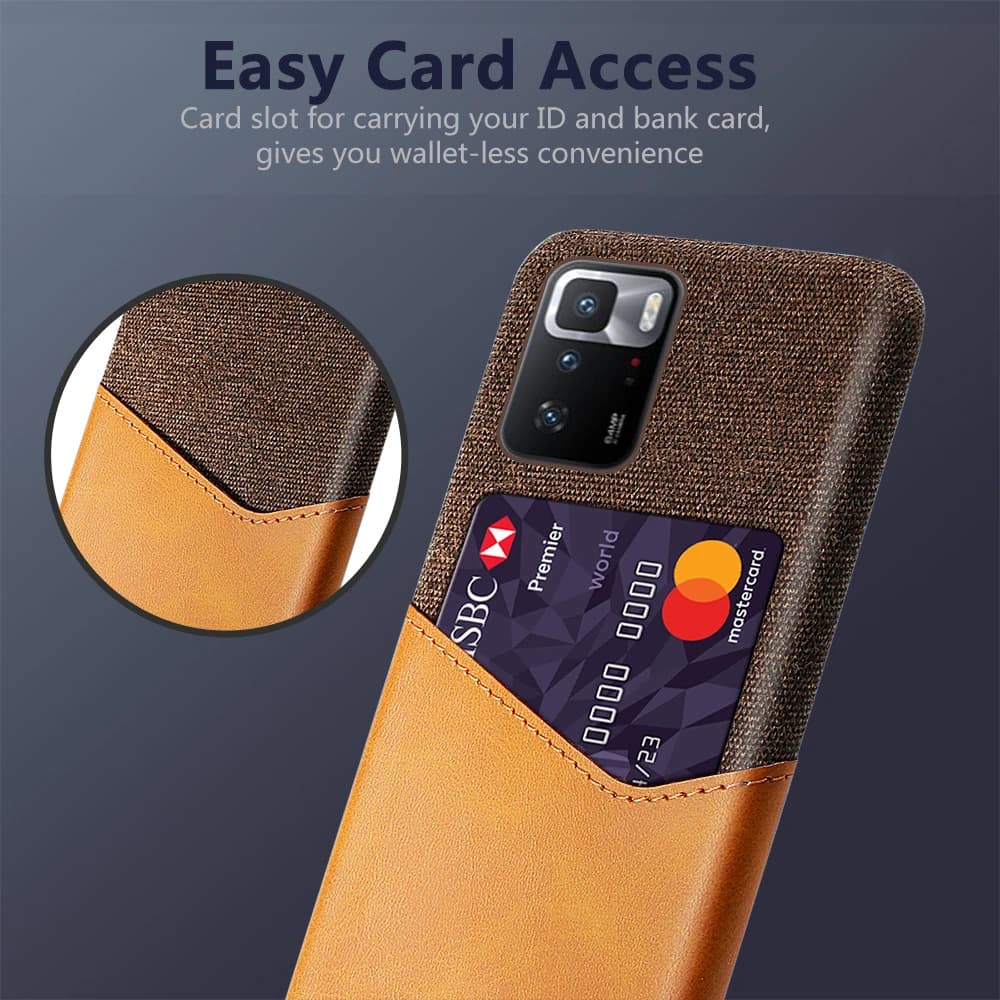 Cloth Texture Card Slot Cover For Xiaomi Poco X3 GT Funda Luxury Febric Slim Antiskid Case For Xiomi POCO X3GT 6.6" 2021 Coque