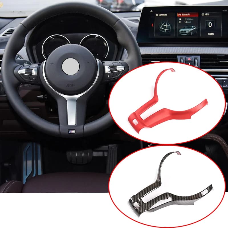 For BMW F20 F22 F21 F30 F32 F33 F36 F06 F12 F13 X5 F15 X6 F16 M-Sport Carbon Fiber Steering Wheel Trim Car Accessories
