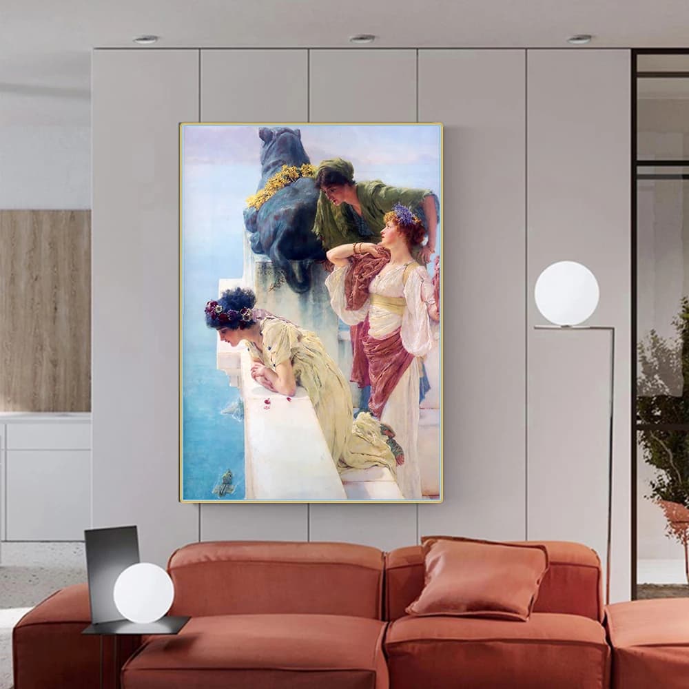 Lawrence Alma-Tadema《A Coign of Vantage》Canvas Oil Painting Artwork Picture Modern Wall Decor Home Living room Decoration