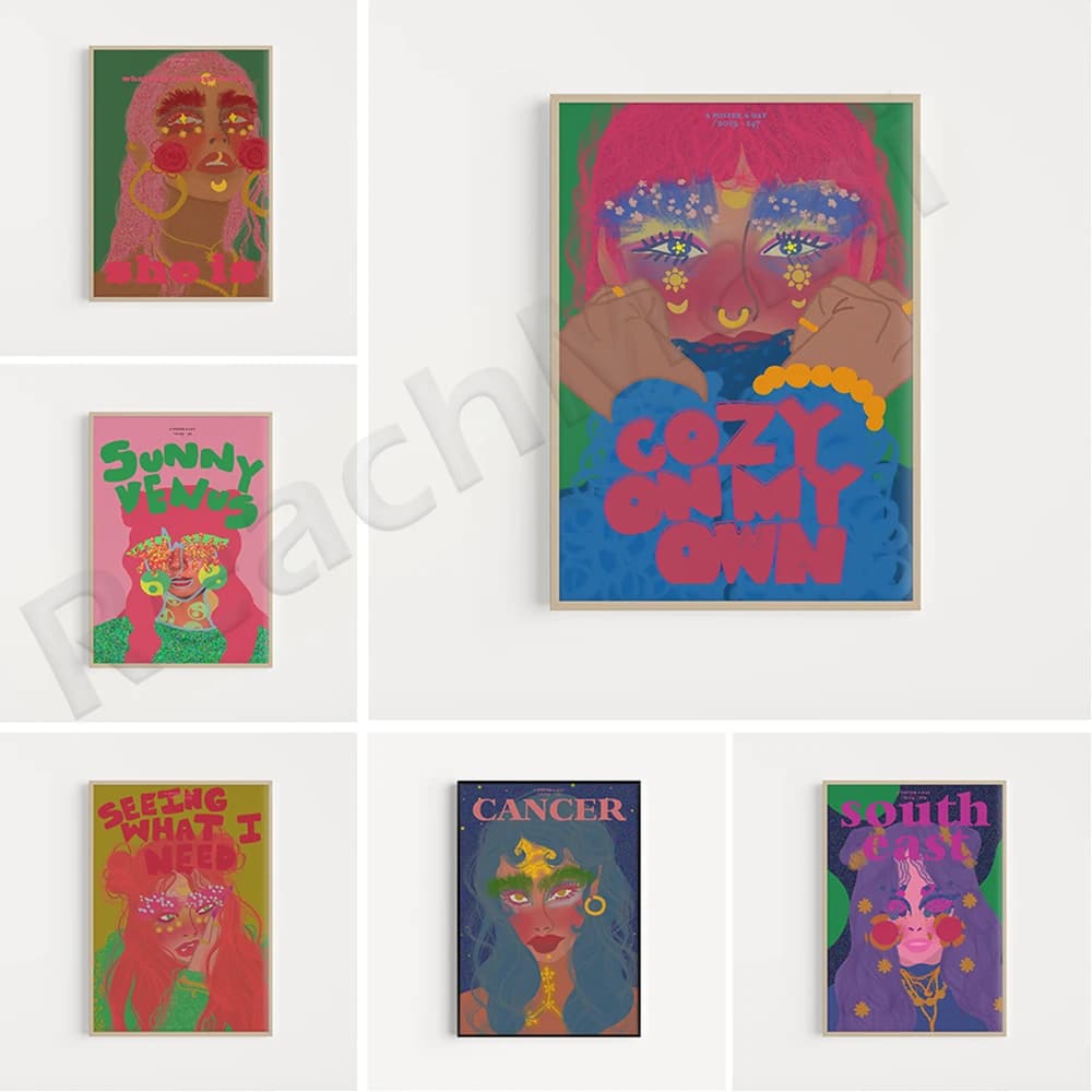 Colorful Poster Print, Typography Poster, Colorful Art Print, Modern Home Poster Print, Wall Art Print