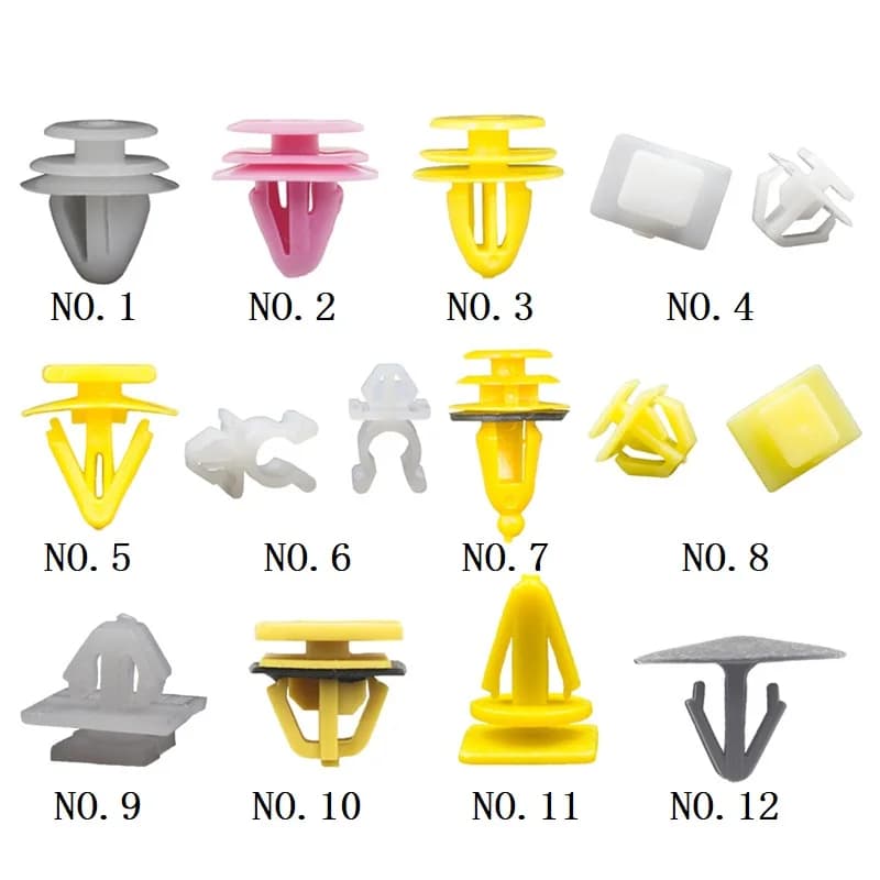 50 Pcs Square Vehicle Door Sill Strip Clips Trim Panel Snap Fastener Engine Cover Fixed Clamp Universal For Hyundai