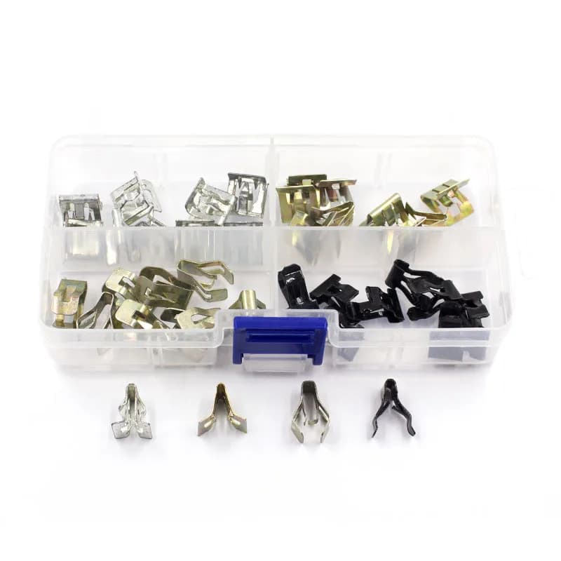 40Pcs Car Dash Dashboard Moulding Trim Metal Retainer Rivet Fastener Clips Kit