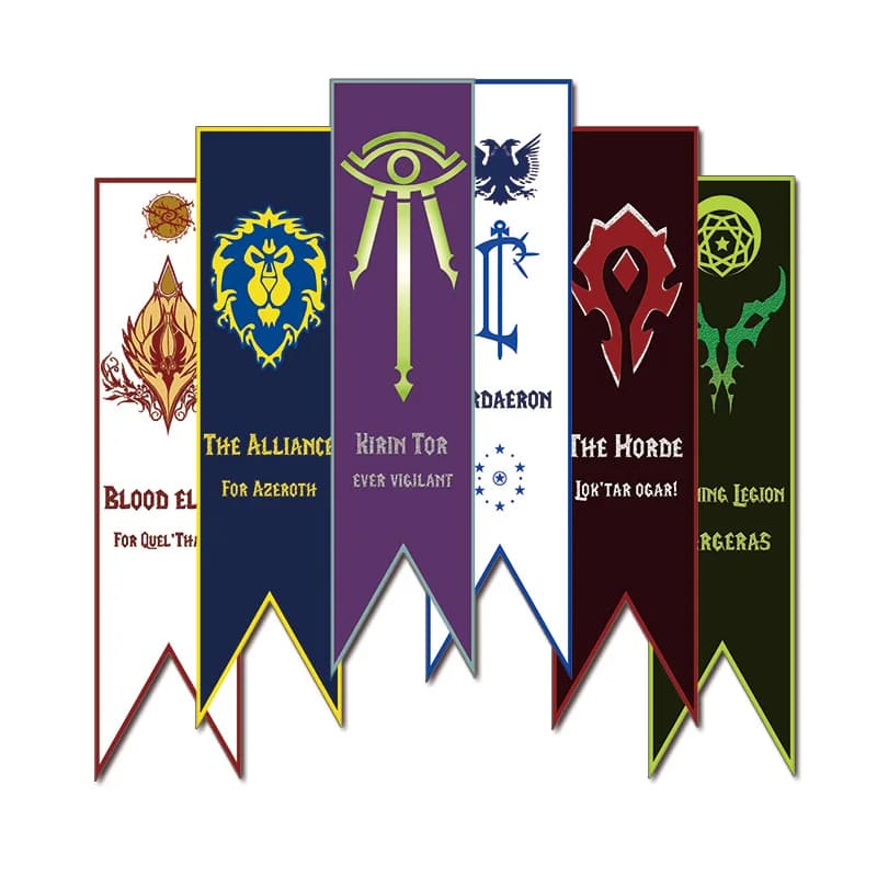 High Quality Satin WoW Flag Banners for Room Decor Yard Garden Decoration Horde Alliance Blood Elves Lordaeron Themed Banners