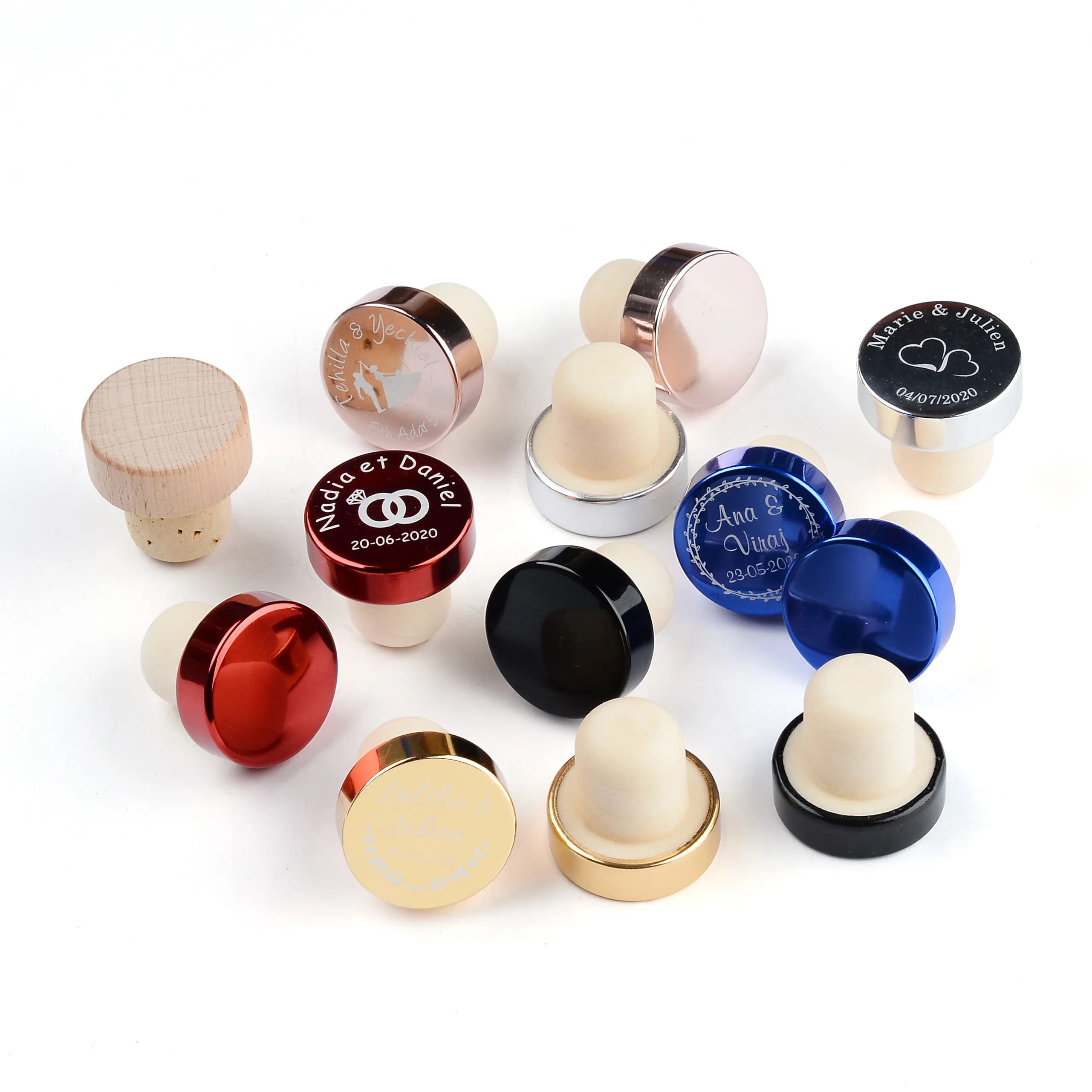 Personalized Custom Wine Cork, Wedding Party Supplies, Thank you Guests Gift, Bar, Winery Logo , Engraved Wooden Bottle Stoppers