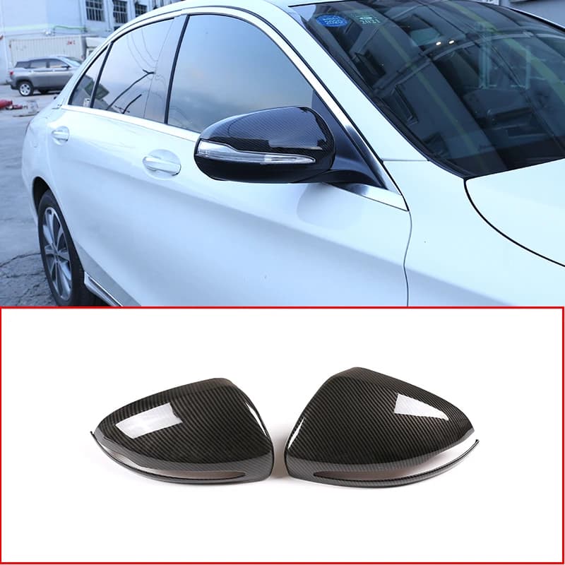 2 Pcs RHD and LHD For Mercedes Benz C W205 E W213 GLC-Class X253 S Class W222 ABS Car Rearview Mirror Cap Cover Trim Accessories