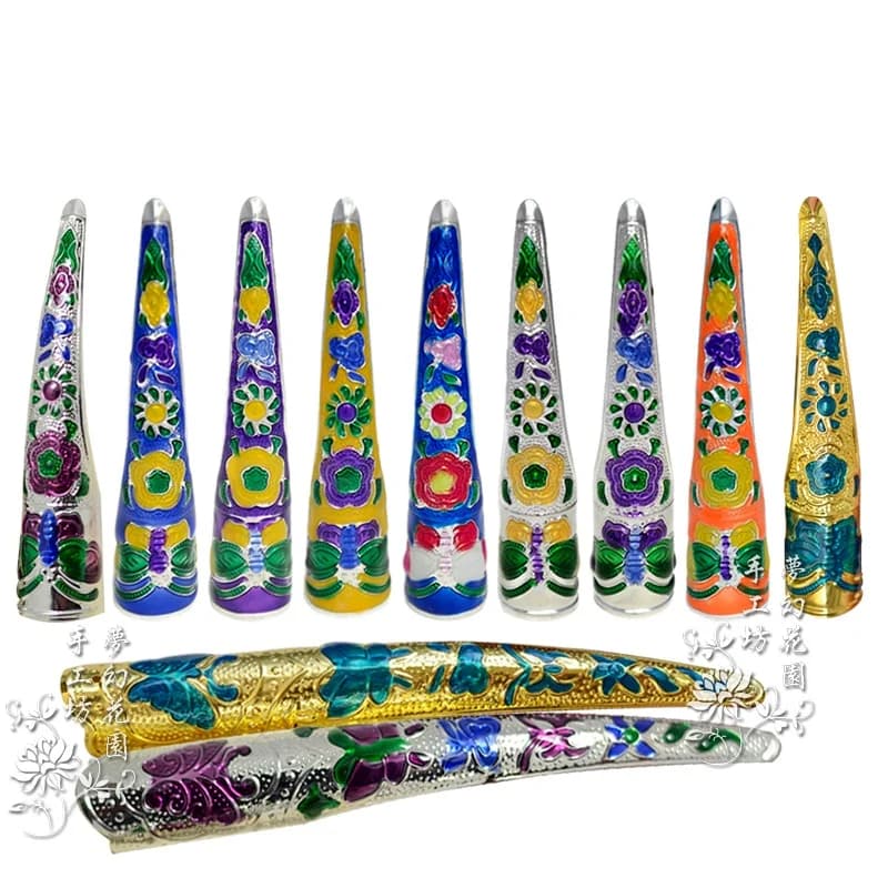 Long Nails Decor Customized Multi Patterned Qing Dynasty Props Retro Indian Dancing Belly Performance Ornament