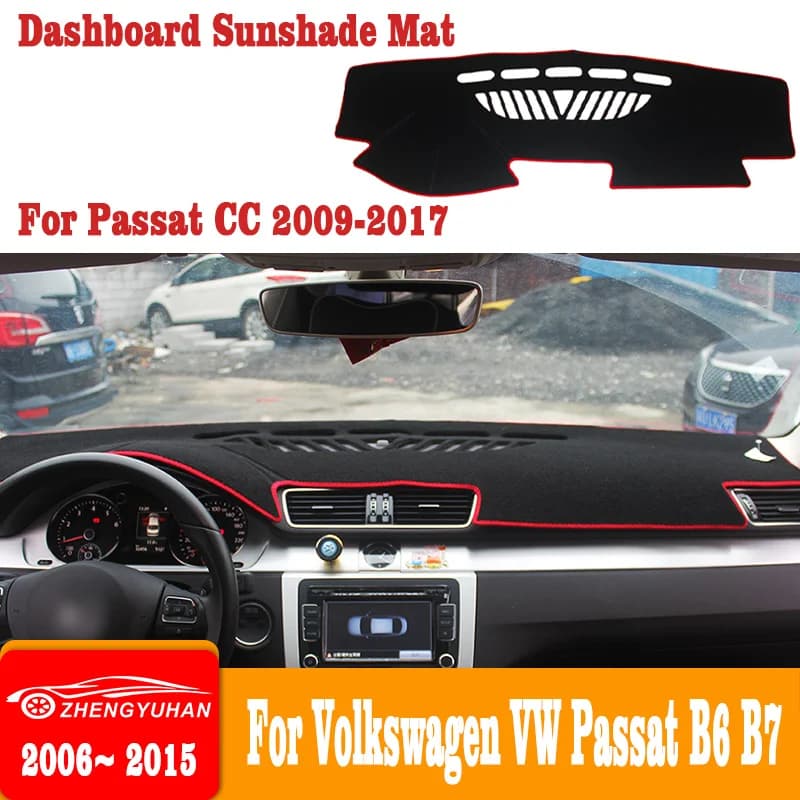 Car Dashboard Light Lnstrument Platform Desk Cover Mat Carpets For Volkswagen VW Passat B6 B7 2006-2015 For Passat CC 2009-2017