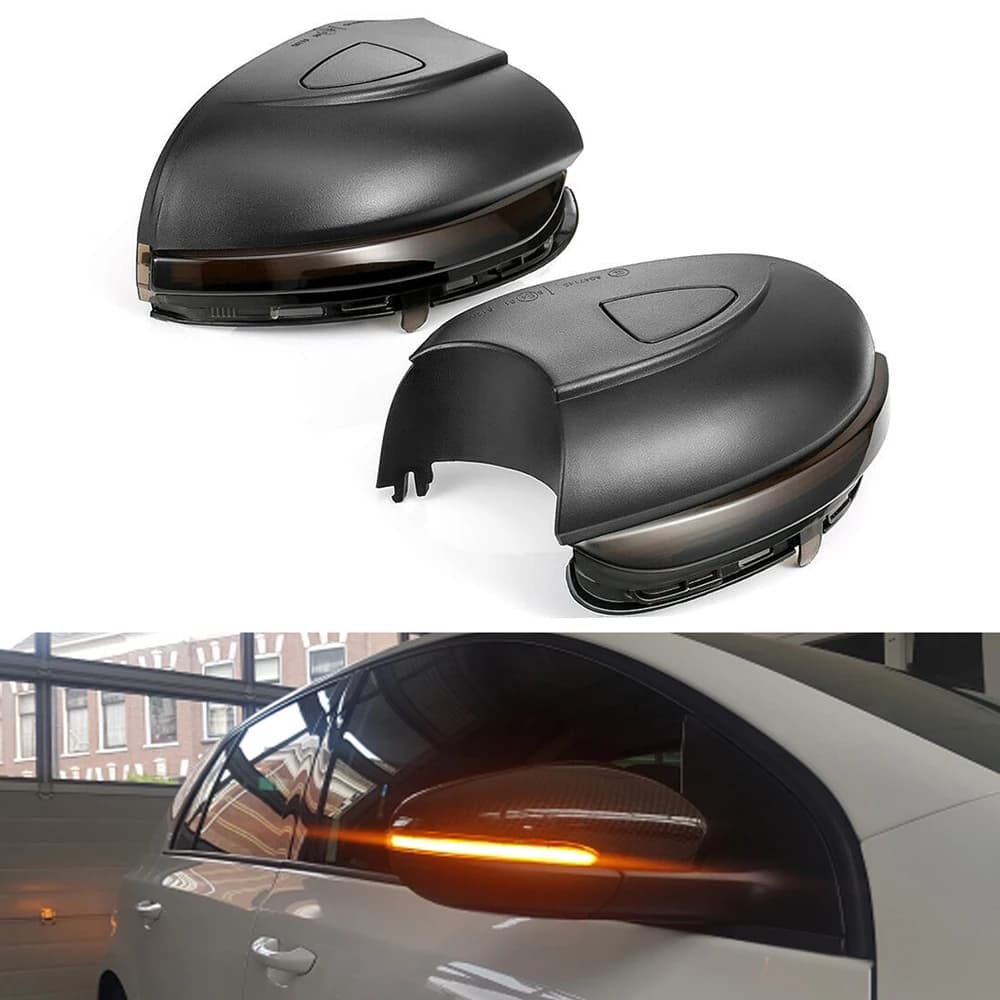 for VW Golf MK6 GTI 6 R line Smoked Dynamic Blinker Side Mirror indicator For VW VI R20 LED Turn Signal Light