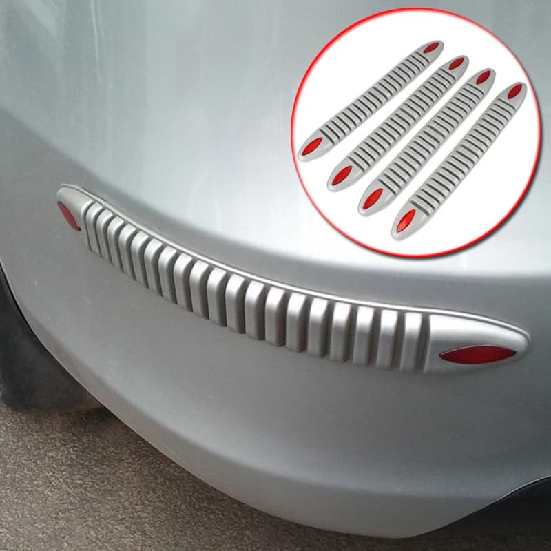 Car Styling 4pcs Car Bumper Protector Guard Corner Strip Crash Bar Trim Protection Strips Sticker For BMW Toyota Honda Lada etc