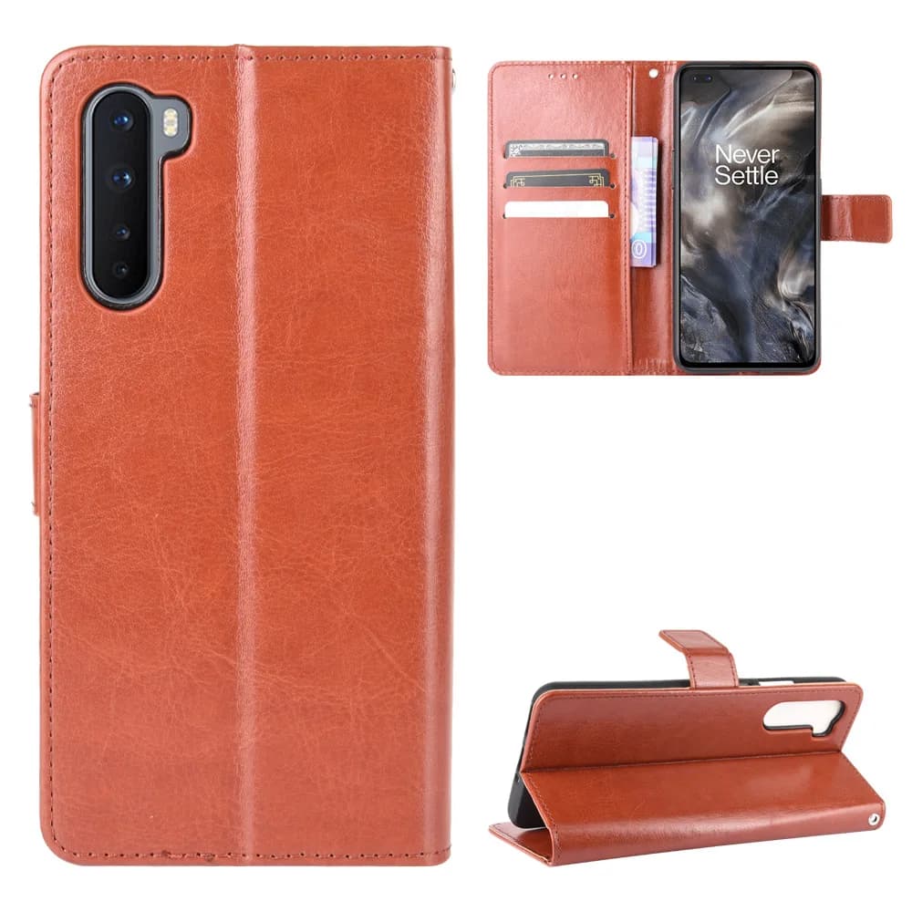 OnePlus Nord Case One Plus Nord Wallet Flip Style Glossy Skin PU Leather Back Cover For OnePlus Nord OnePlusNord Phone Cases
