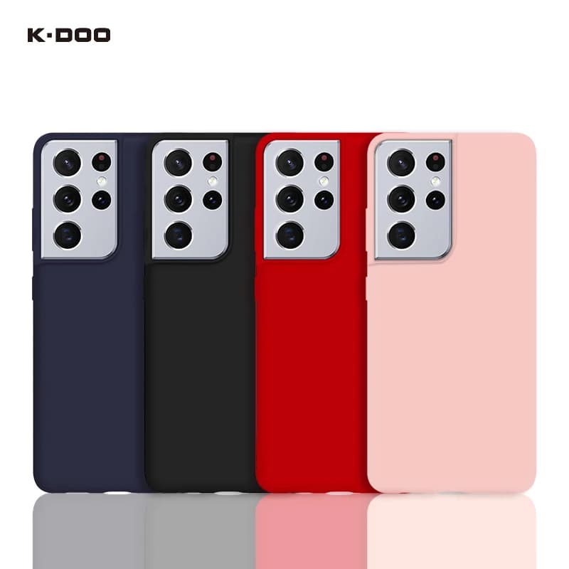 K-DOO iCoat Liquid Silicone Smooth Shockproof Protection Phone Cover, Anti-dust Phone Case,Shell for Samsung S21,S21 +,S21 Ultra