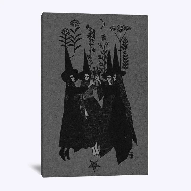 Witch sisters art Painting wall Art Canvas for Living room home bedroom study dorm decoration prints