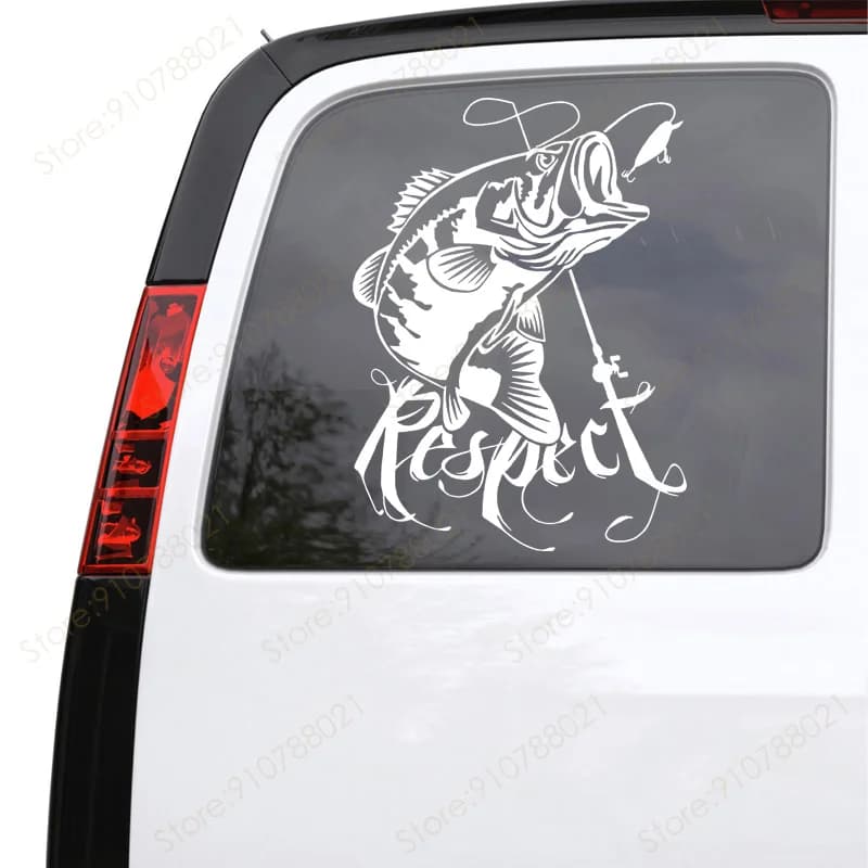 Bass Fish Fishing Car Decals Vinyl Car Window Decoration Sticker Removable Water Proof Self-adhesive Glass Murals Wallpaper S509