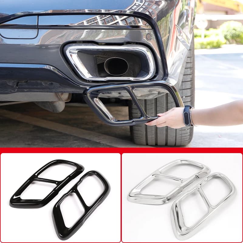 Stainless Steel For BMW X5 G05 X6 G06 X7 G07 2019-2025Car Tail Muffler Exhaust Pipe Output Cover Accessory(for M Sports Version)