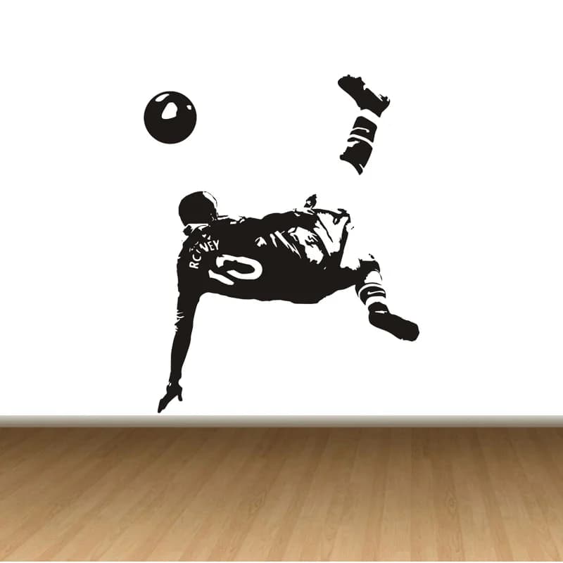 Home Decor Posters Sports Wall Stickers PVC Vinyl Removable Art Mural Football Star Neymar Goals Boys Room Wall Stickers