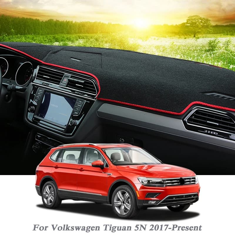 Car Styling Dashboard Avoid Light Pad Instrument Platform Cover Mat Rose For Volkswagen Tiguan 5N 2017-Present LHD&RHD Anti-Dust