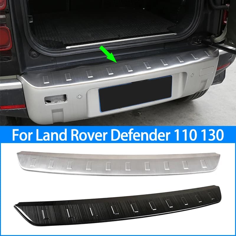 Stainless Steel External Rear Bumper Guard Plate Protect Cover Trim,For Land Rover Defender 110 130 2020-2021,Car Accessories
