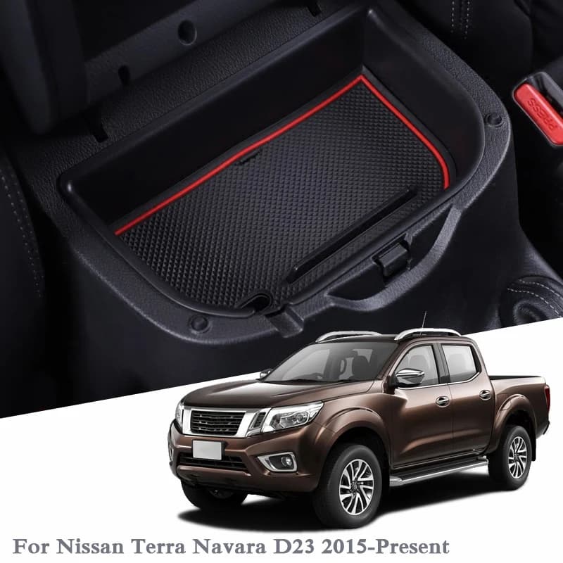 Car Styling Car Armrest Storage Box For Nissan Terra Navara D23 2015-Present LHD AutoConsole Armrest Frame Box Cover Accessory