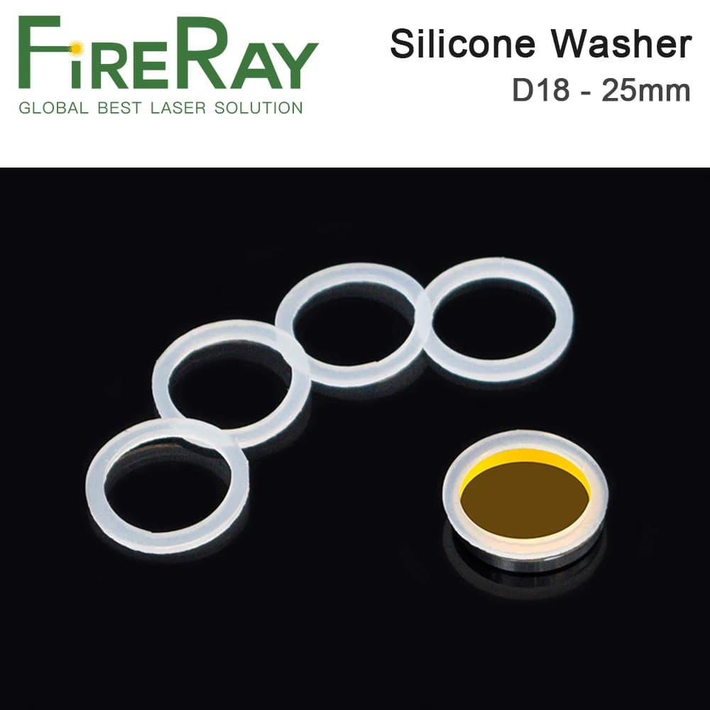 FireRay 5pcs Silicone Washer 19.05 20 25mm for CO2 Laser Focusing Lens Mirrors use CO2 Laser Cutting Machine