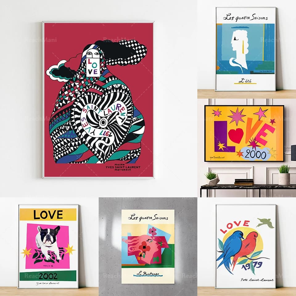Fashion designer printing, love printing, gallery exhibition posters, museum posters, retro posters, wall art