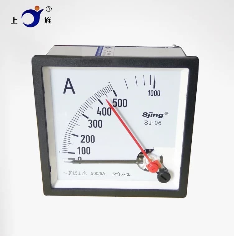 1Pcs SJ96 AC Double needle 500A/5A Measuring Range Panel Mounting Ammeter Ampere Meter CP-96
