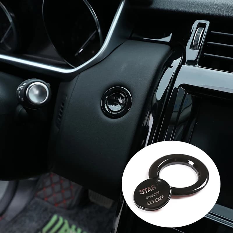 Red/Silver/Blue ABS Car ABS Engine Start Stop Button Trim For Land Rover Discovery Sport LR5 Range Rover Sport Vogue Evoque Part