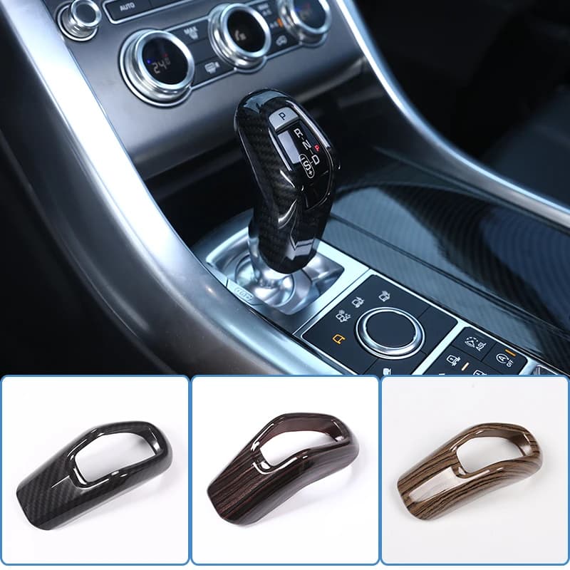 Carbon Fiber Car Gear Shift Knob Cover Trim for Land Rover Range Rover Sport 2014 2015 2016 2017 2018 2019 ABS Car Styling