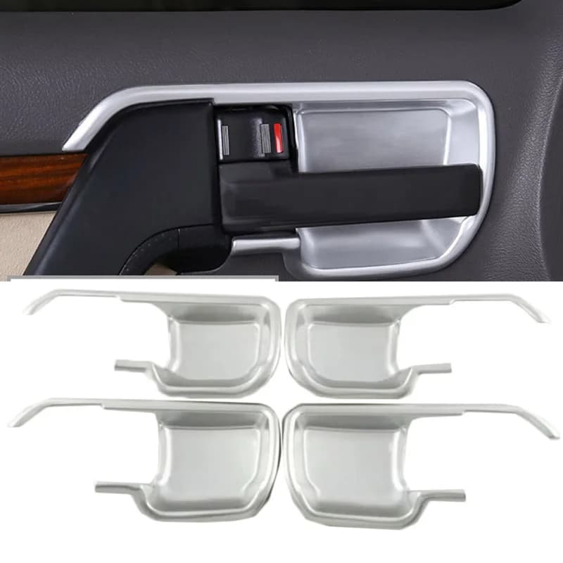 For  Toyota Land Cruiser 200 2016 2017 2018 2019 2020 ABS Interior Door Bowl Cover Trim 4pcs Inter Handle Decoration Car-styling
