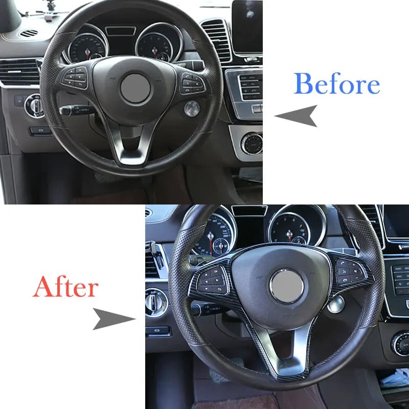 For Mercedes-Benz ABCE GLA CLA GLC GLS GLE class W176 W246 W205 W213 W117 C117 X156 X253 W447 ABS car steering wheel frame trim