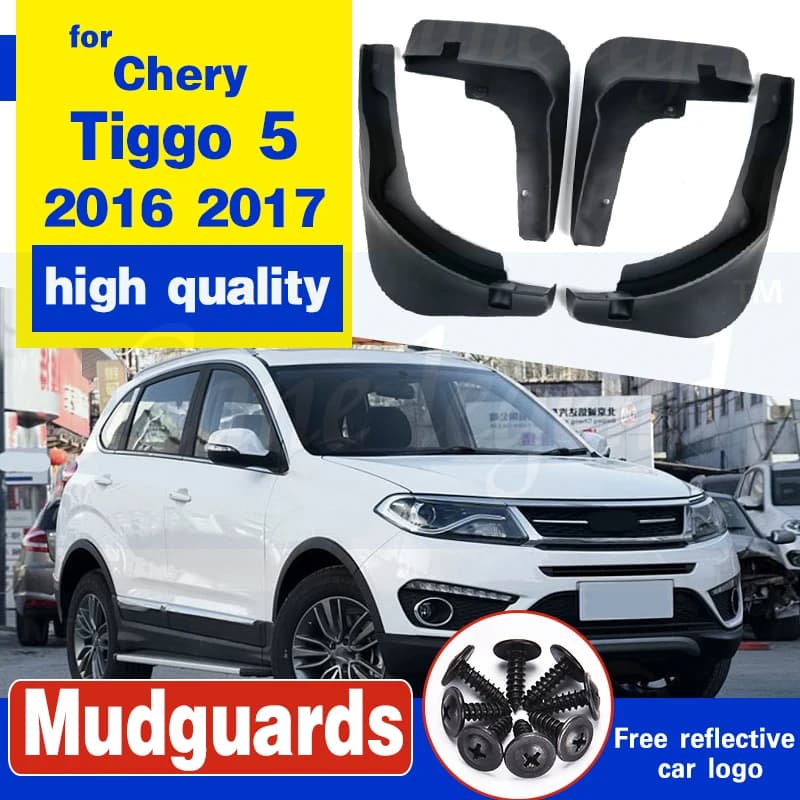 OE Styled Set Molded Car Mud Flaps For Tiggo5 Chery Tiggo 5 2016 2017 DR6 Mudflaps Splash Guards Mud Flap Mudguards Accessories