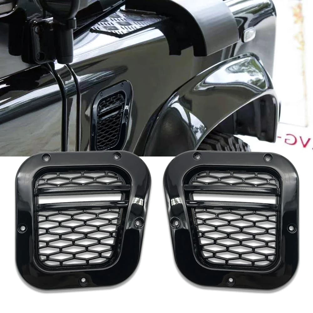 2x for Land Rover Defender Parts Side Vent Grille Tuning  Car Auto Parts Tuning Air Side Vents Grille