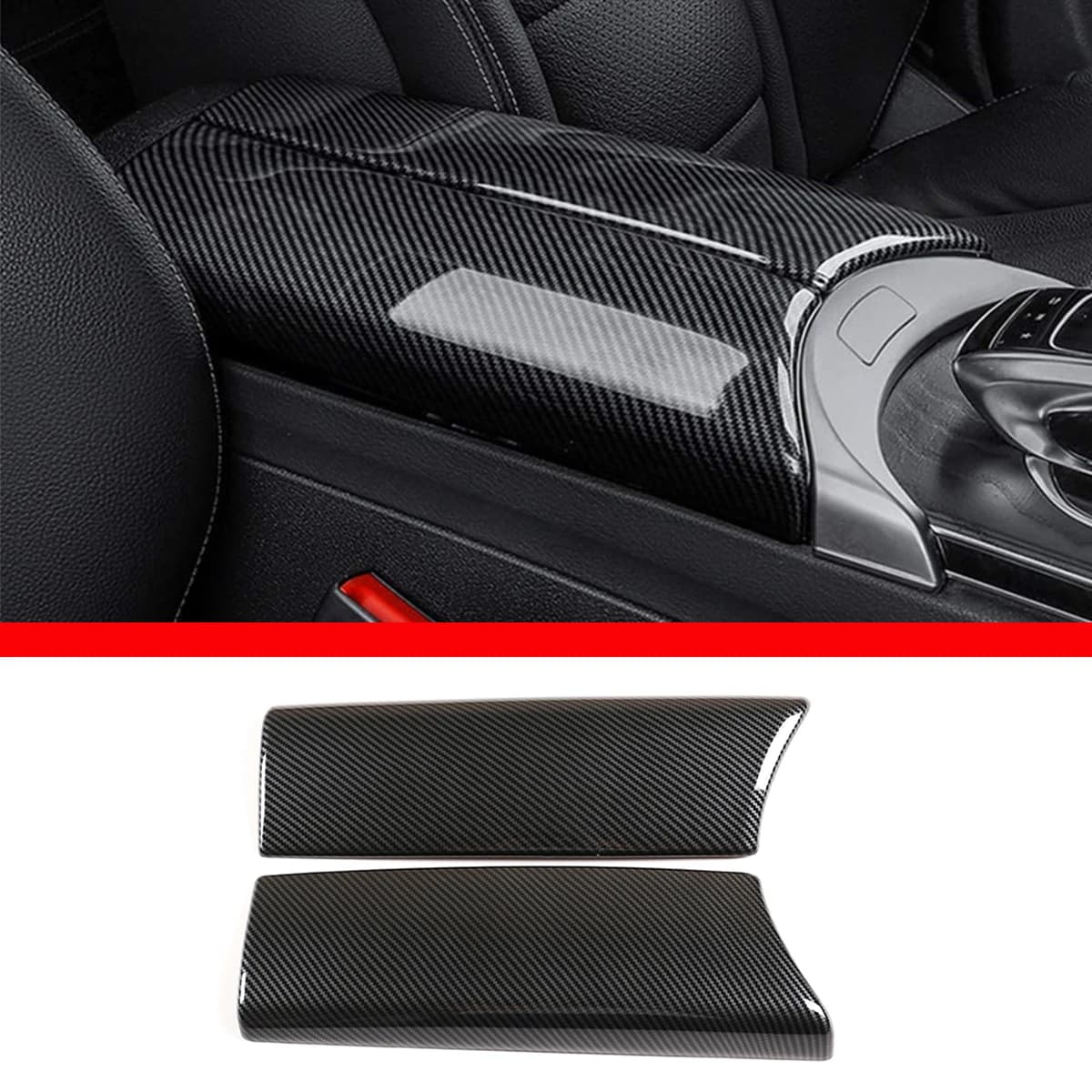 For 2015-2021 Mercedes-Benz C-Class/GLC X253 Central Armrest Box Protective Cover Automotive Interior Accessories