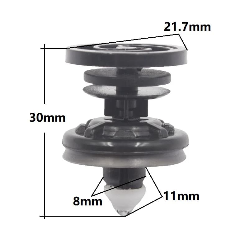 10-Pack Auto Door Panel Trim Fastener Rivet Retainer Clips for Audi Volkswagen Touran Sagitar Passat B6 Polo Golf